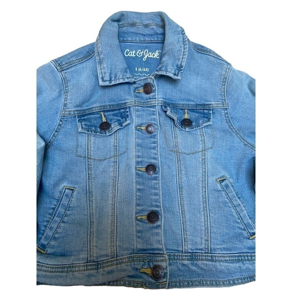 Cat & Jack Denim Youth Jean Jacket I Size: S (6) - Picture 2 of 8